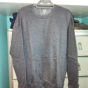 Fruit of the Loom Men's Gray Crewneck Sweater